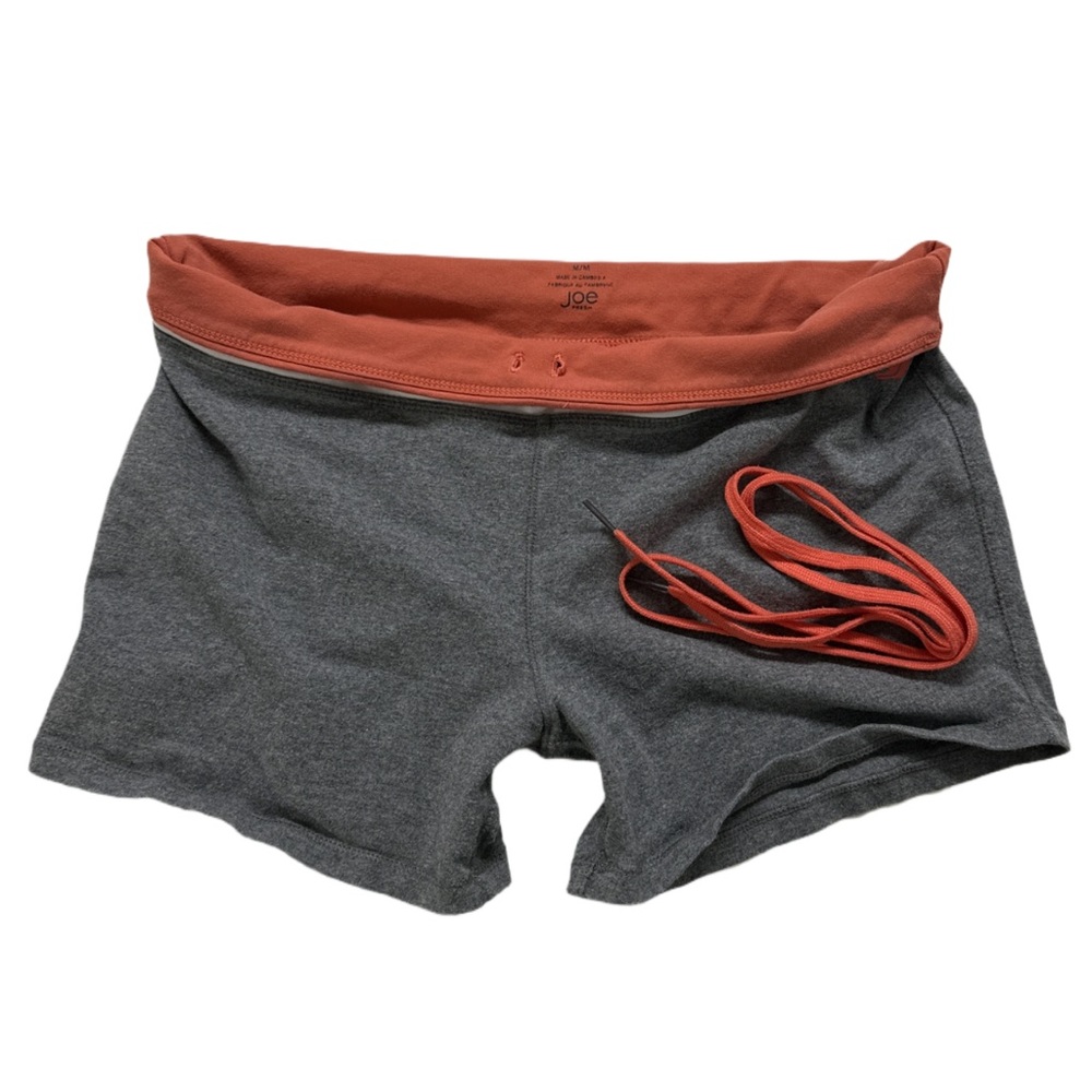 JOE FRESH women's y2k style foldover mini 4" workout shorts, M.